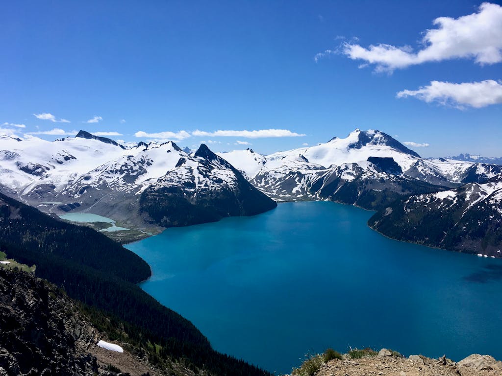 Scenic View Of Snow Capped Mountains